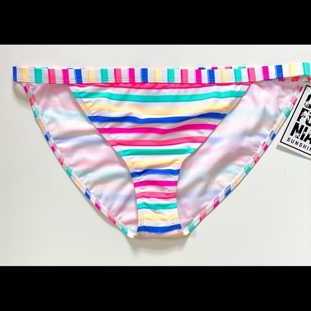 CALIFORNIA Sunshine Striped Bikini Bottoms